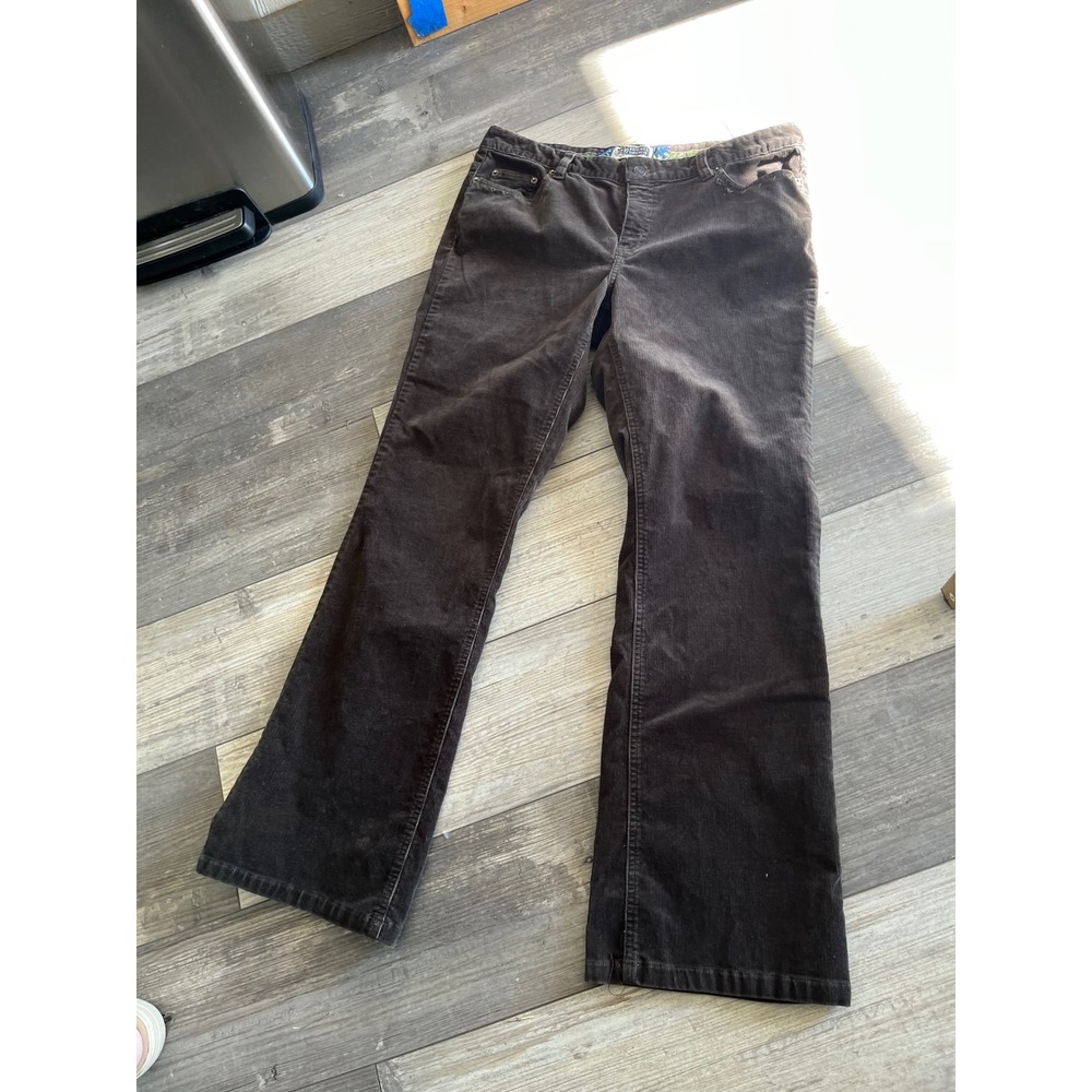 Route 66 Clothing Co‎ Womens Brown Corduroy Pants Size 13 14 Bootcut